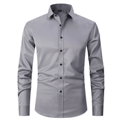 Herren Knitterfreies Langarmhemd