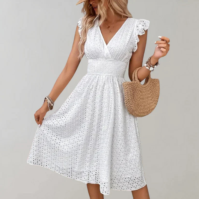 Elegantes Kleid mit V-Ausschnitt