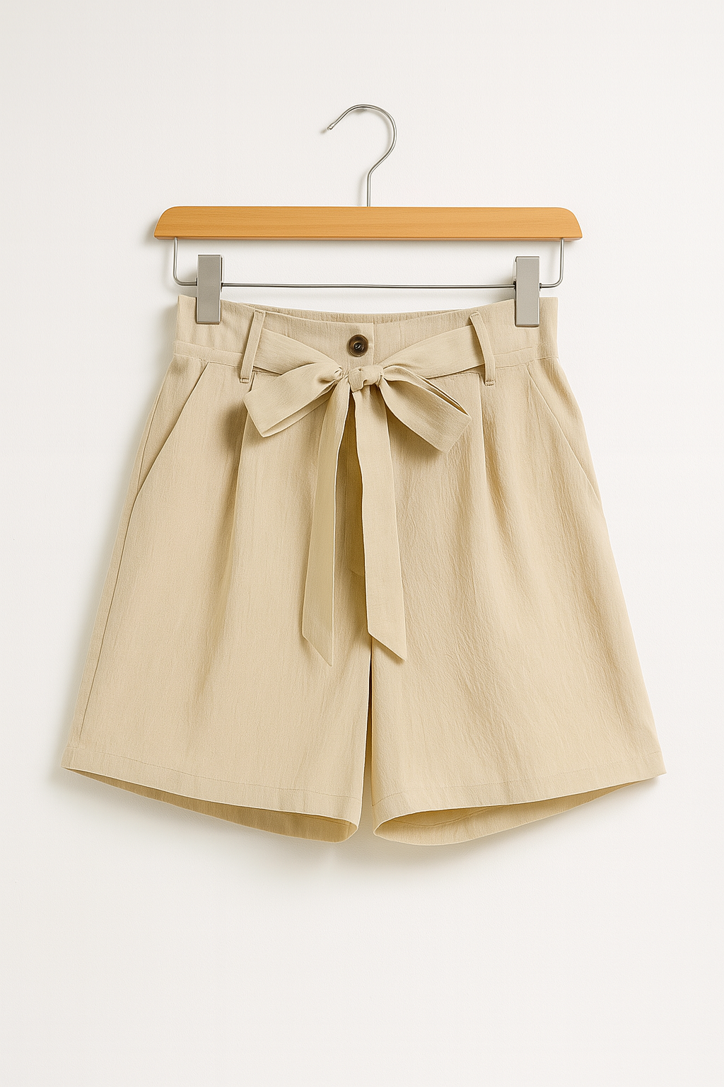 Hochtaillierte Shorts mit Gürtel
