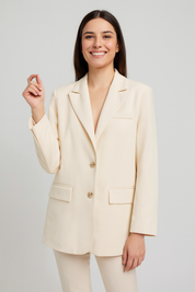 Lockerer einfarbiger Blazer