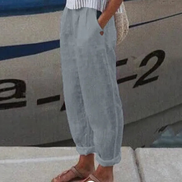 Hosen mit weichem Bund und Seitentaschen