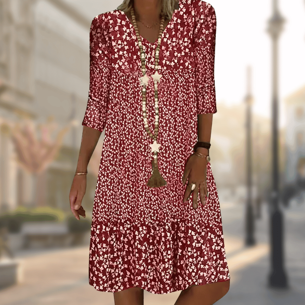 Trendige Florales Sommerkleid