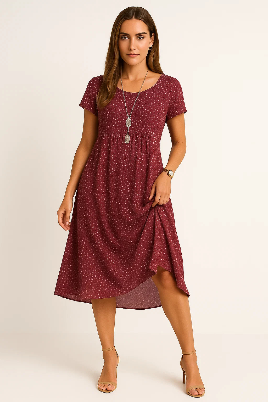 Elegantes Bauchabdeckendes Kleid