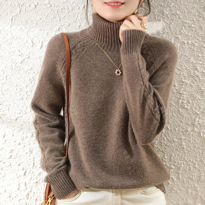 Eleganter Damen Rollkragenpullover