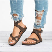 Ergonomische flache Riemchensandalen