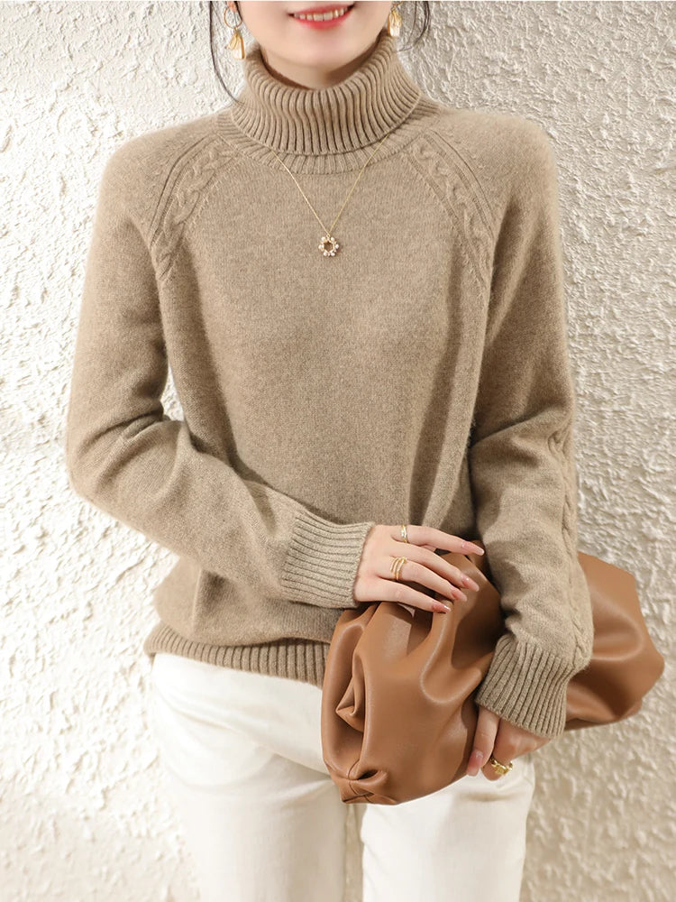 Eleganter Damen Rollkragenpullover