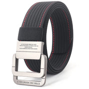 Unisex Gestreifter Canvas Ringgürtel