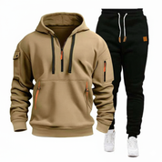 Herren Sportliches Hoodie Set mit Taschen atmungsaktiv