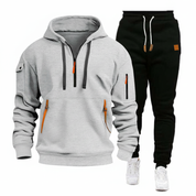 Herren Sportliches Hoodie Set mit Taschen atmungsaktiv