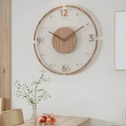 Transparente Acryl & Holz Stille Wanduhr