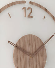Transparente Acryl & Holz Stille Wanduhr