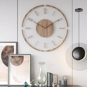 Transparente Acryl & Holz Stille Wanduhr