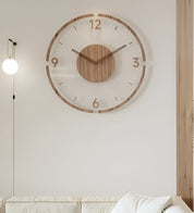 Transparente Acryl & Holz Stille Wanduhr