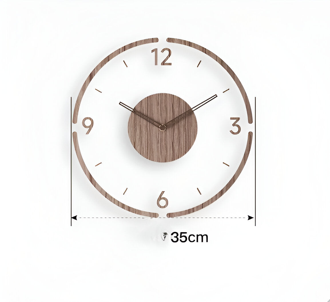 Transparente Acryl & Holz Stille Wanduhr