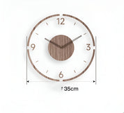 Transparente Acryl & Holz Stille Wanduhr