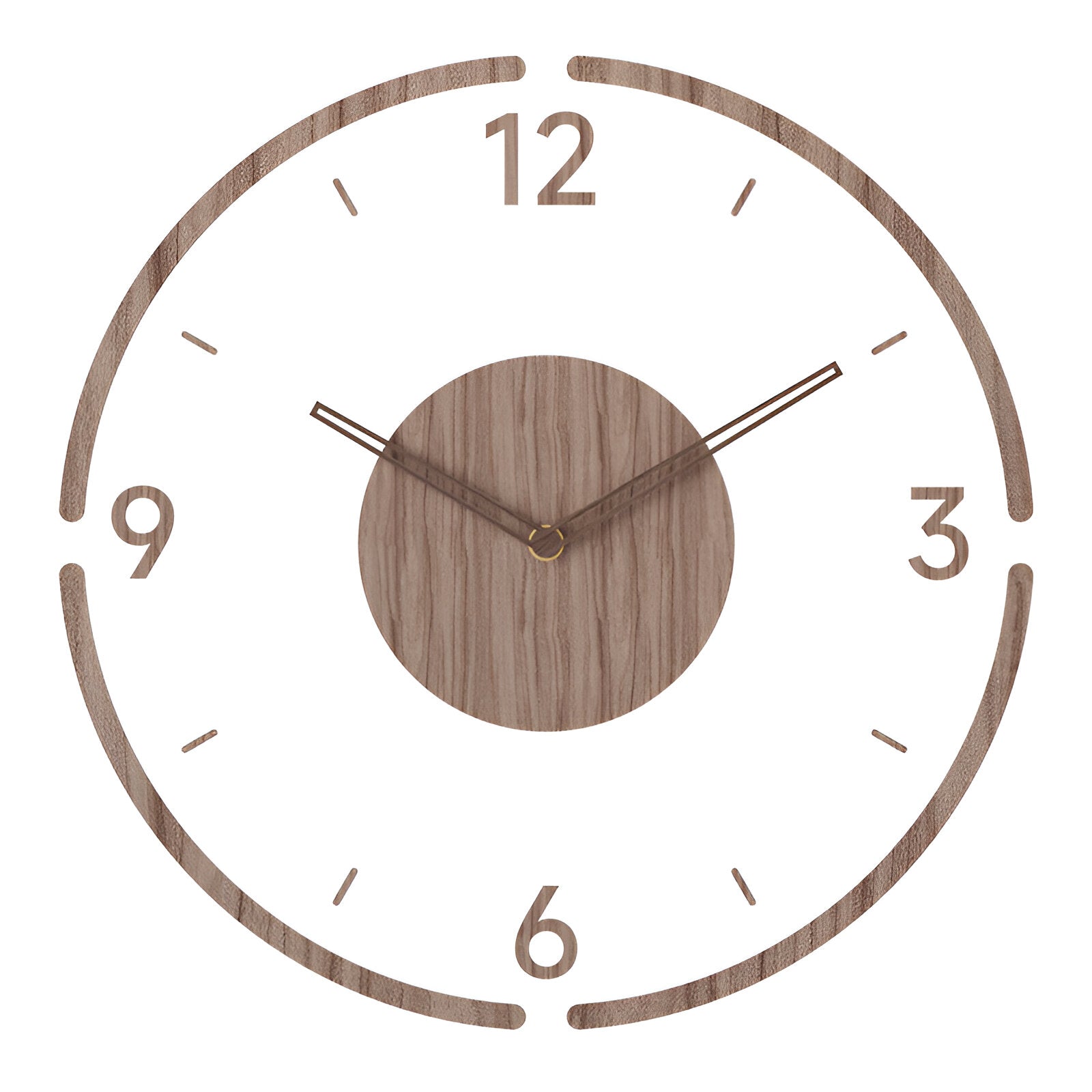Transparente Acryl & Holz Stille Wanduhr