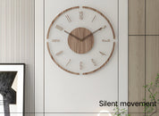 Transparente Acryl & Holz Stille Wanduhr
