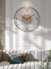 Transparente Acryl & Holz Stille Wanduhr