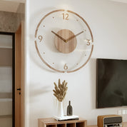 Transparente Acryl & Holz Stille Wanduhr