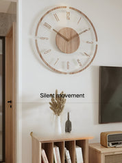 Transparente Acryl & Holz Stille Wanduhr