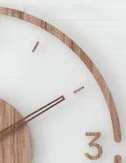 Transparente Acryl & Holz Stille Wanduhr