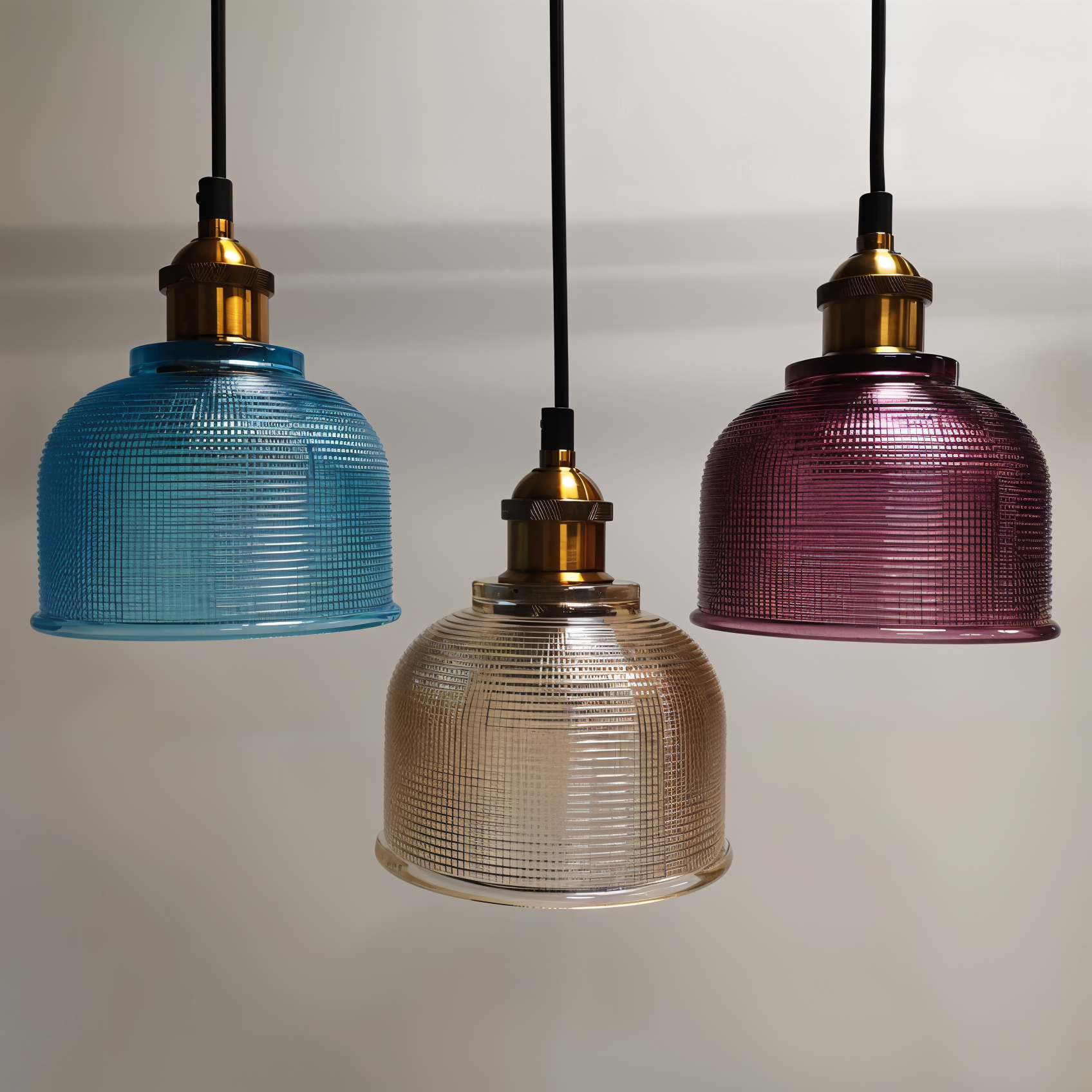 Bunte Retro Glas Pendelleuchte