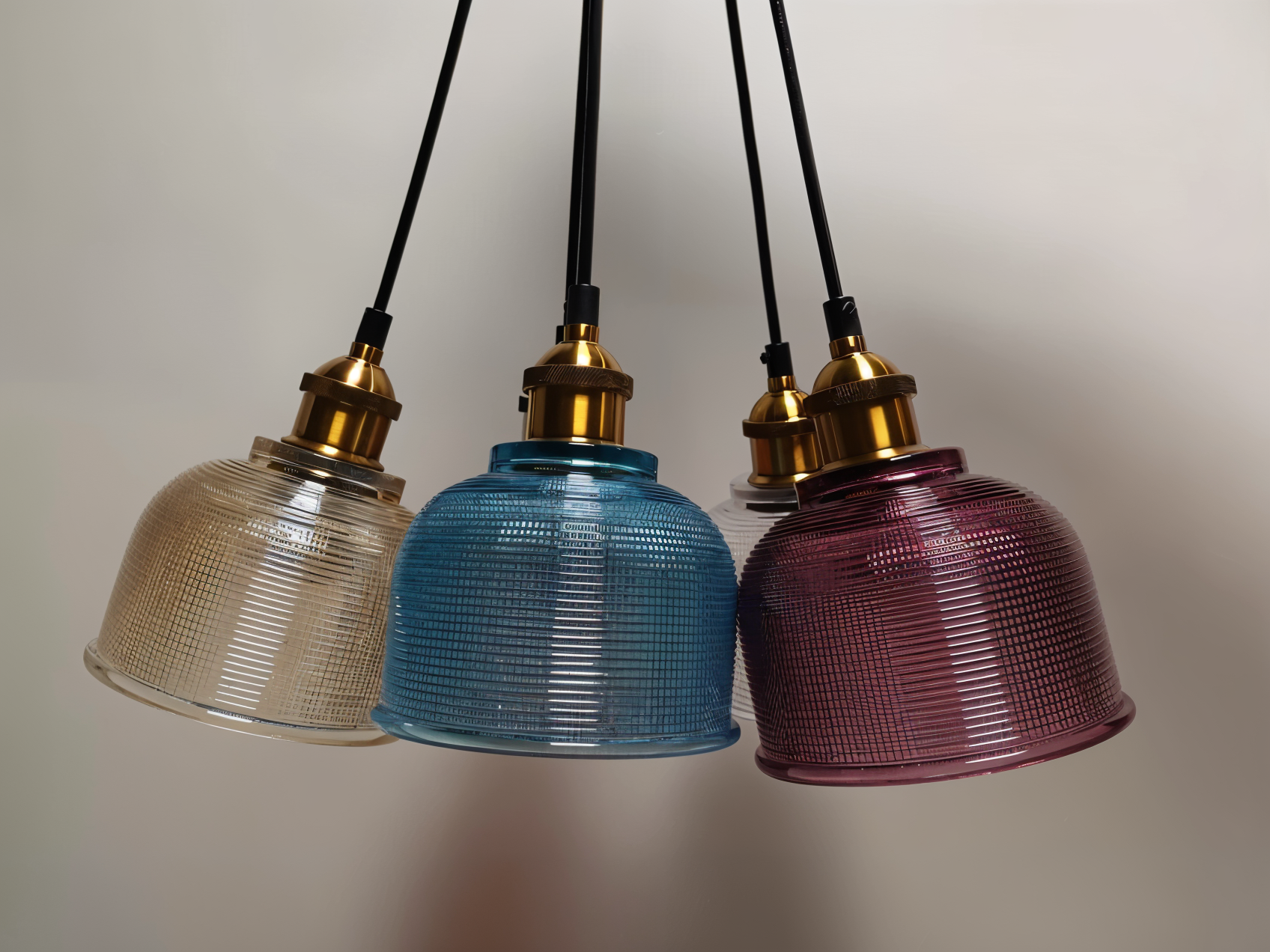 Bunte Retro Glas Pendelleuchte