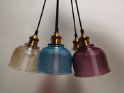 Bunte Retro Glas Pendelleuchte
