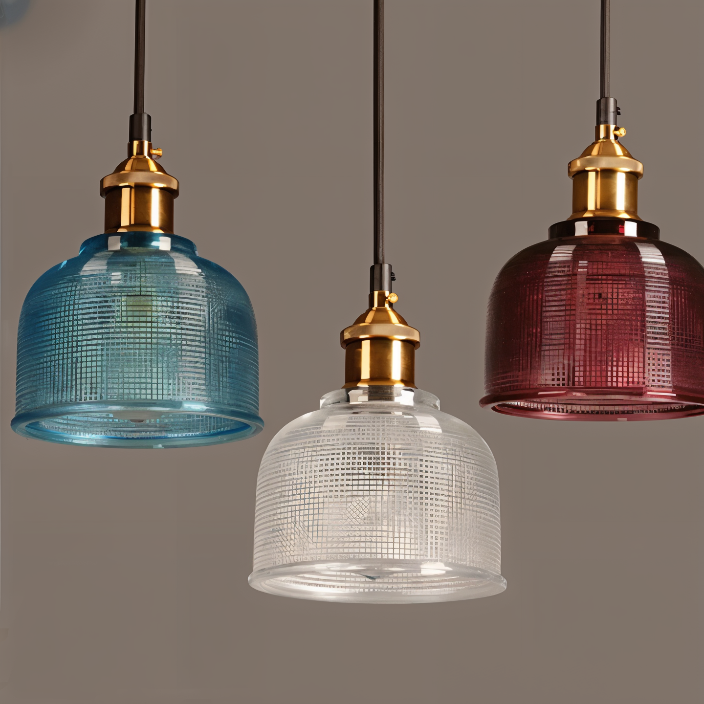 Bunte Retro Glas Pendelleuchte
