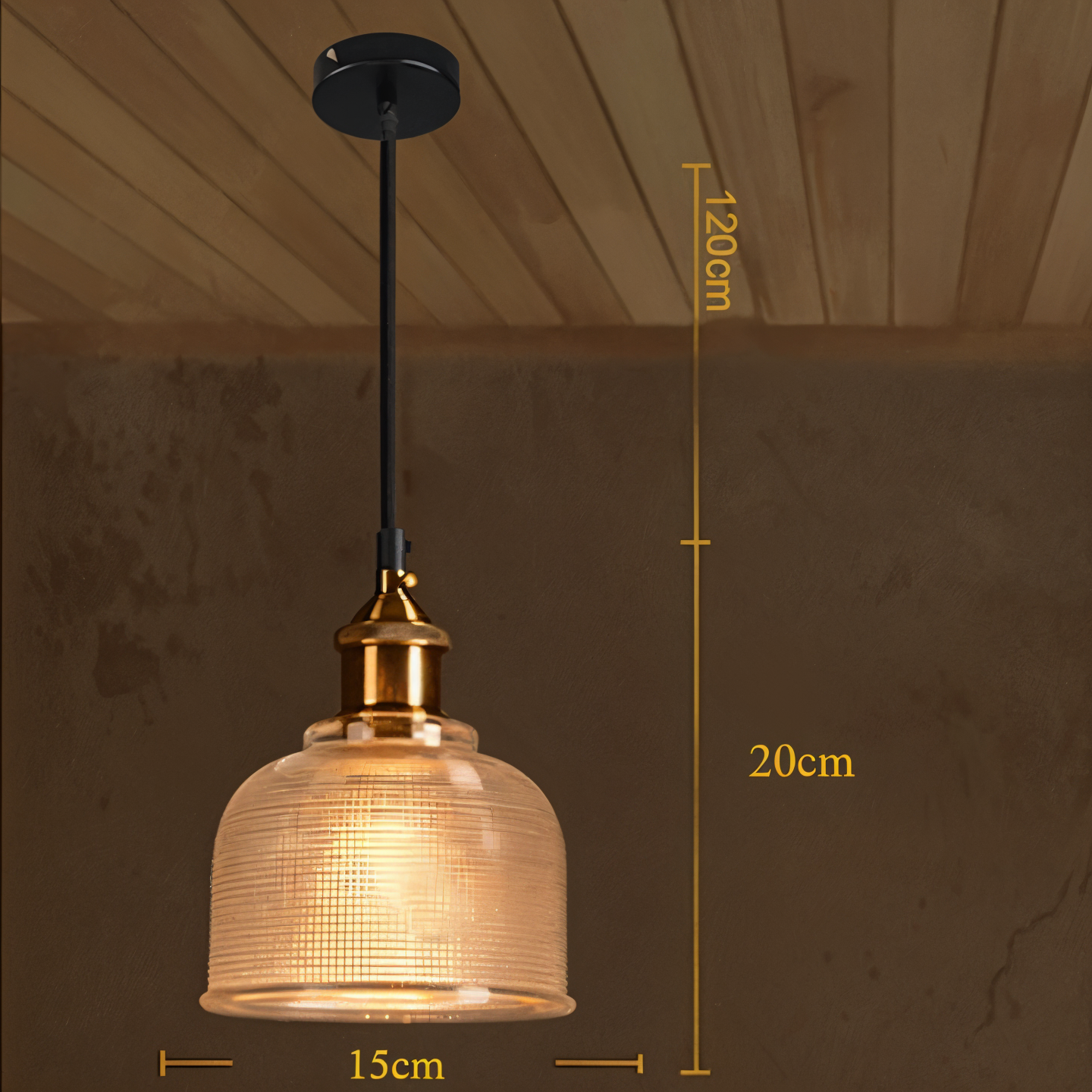 Bunte Retro Glas Pendelleuchte