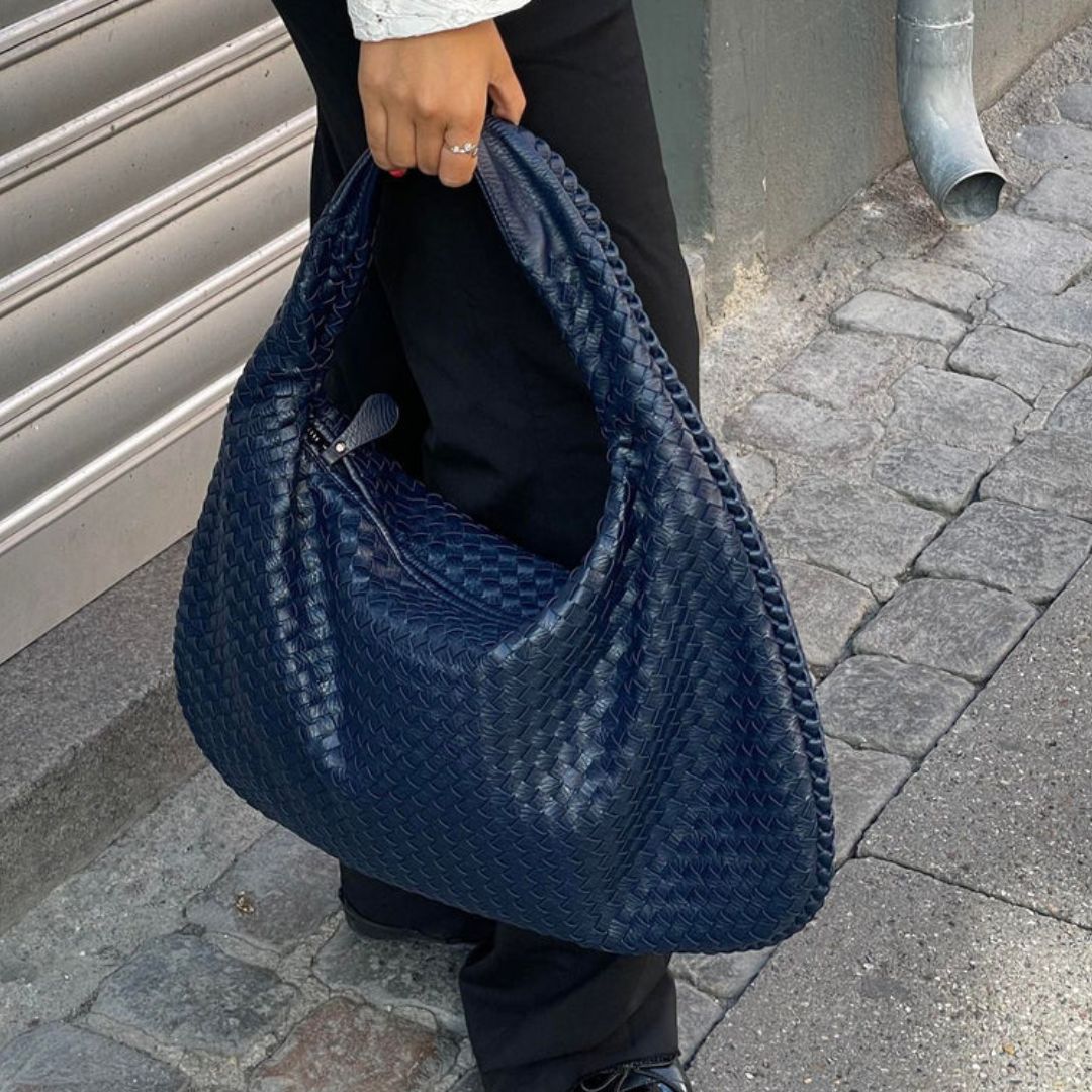 Große geflochtene Luxustasche