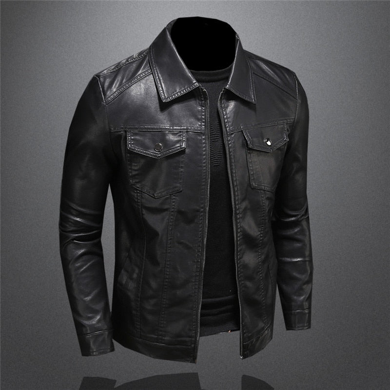 Overshirt Lederjacke für Herren