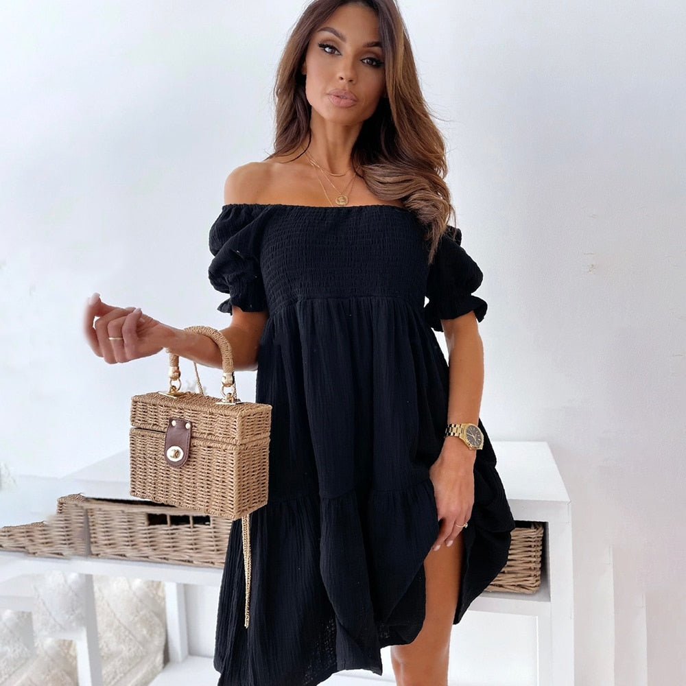 Schulterfreies Sommerkleid