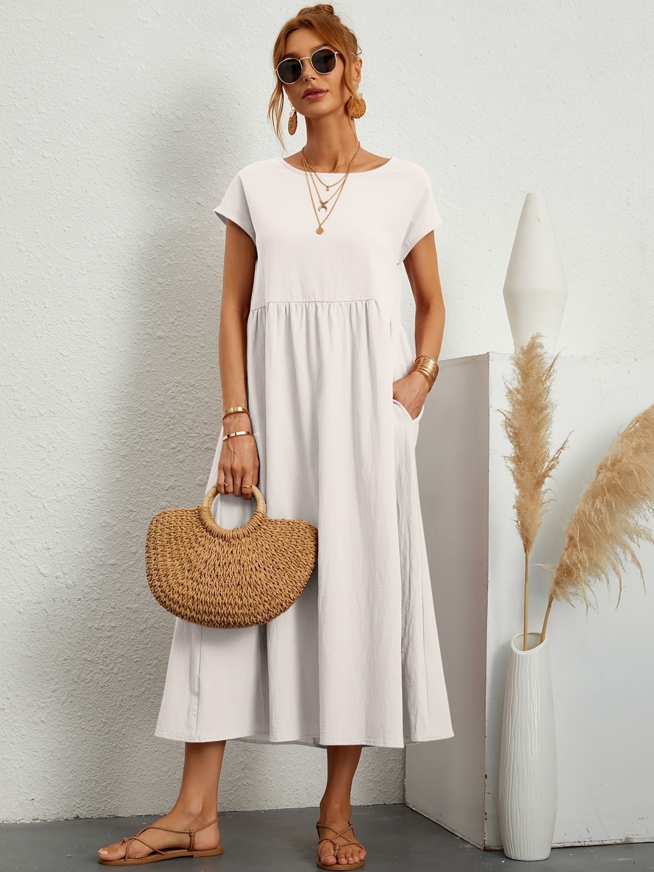 Kleid mit Rundhalsausschnitt