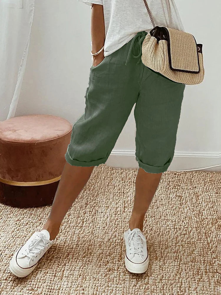 Kurze Sommerhose mit Kordelzug
