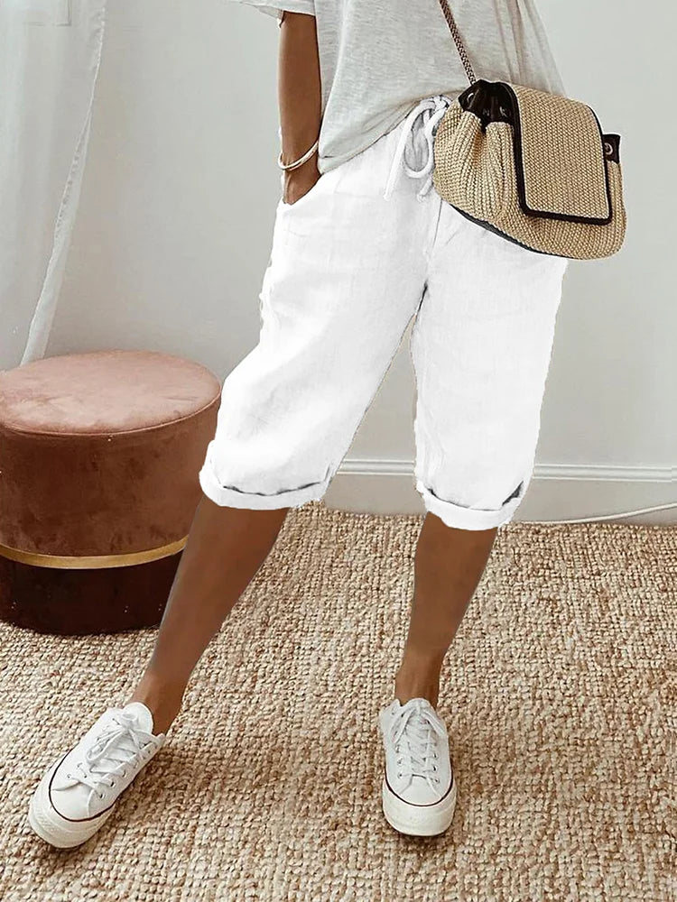 Kurze Sommerhose mit Kordelzug