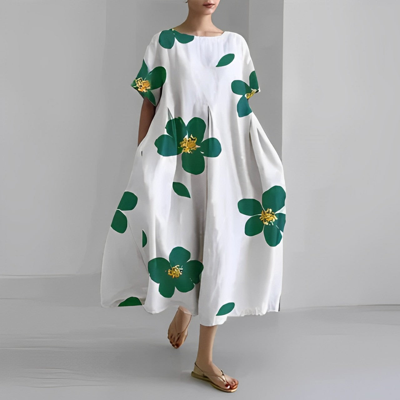 Boho Blumenkleid, Weites Kleid