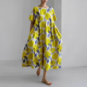 Boho Blumenkleid, Weites Kleid