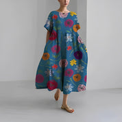 Boho Blumenkleid, Weites Kleid
