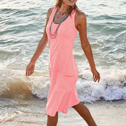 Ärmelloses Sommerkleid mit Fronttasche