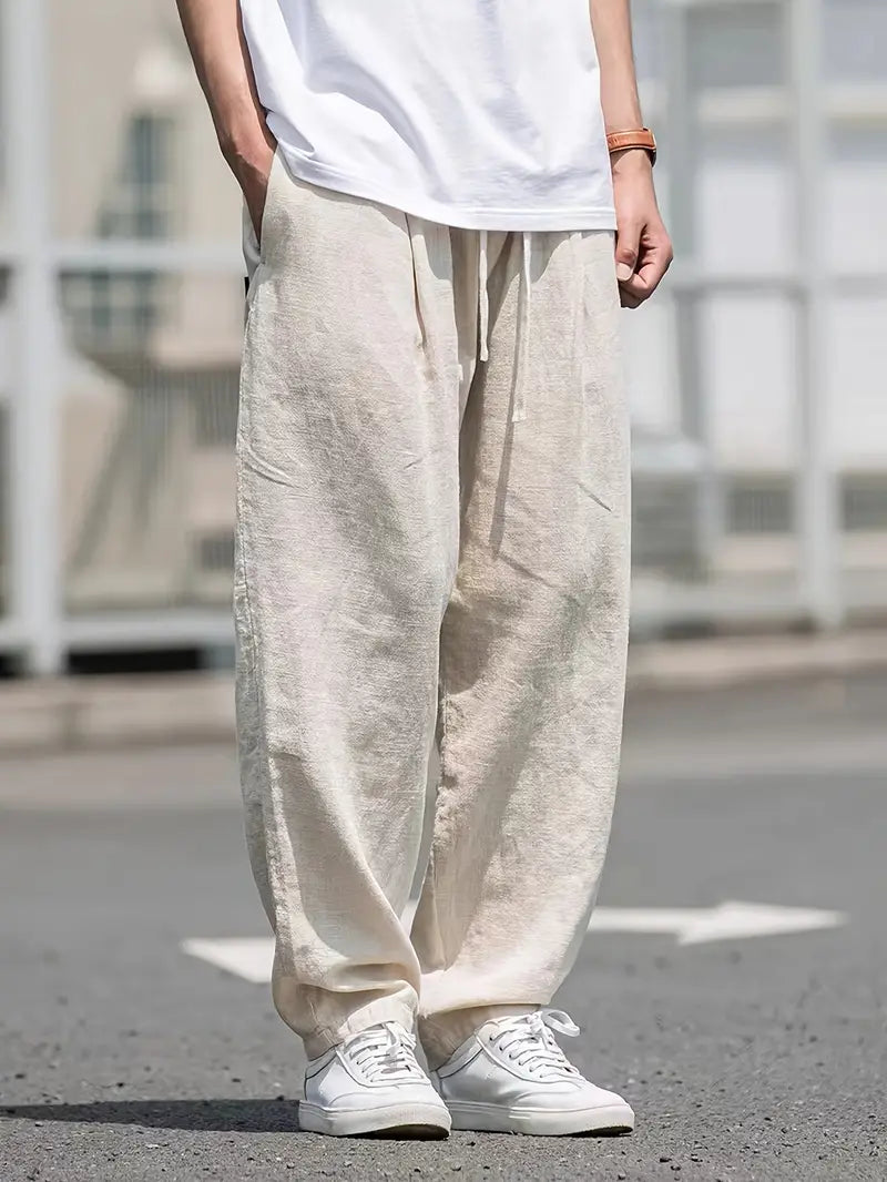 Beige Herren Baggyhosen