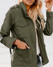 Klassische Kragen Knopfleiste Jacke