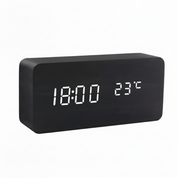 Moderner LED Digital Wecker aus Holz