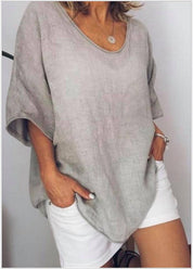 Oversize V-Ausschnitt Bluse