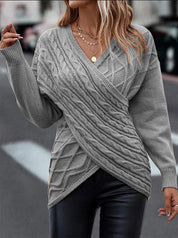 Strickpullover Pullover mit überkreuztem Detail