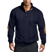 Herren Strickpullover mit hohem Kragen und Muster