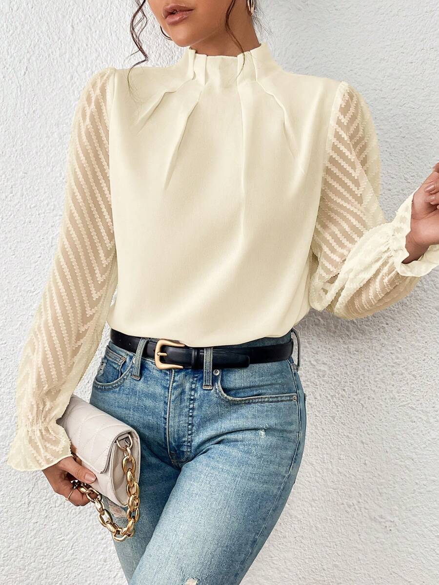 Elegante Gemusterte Bluse