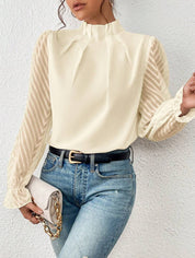 Elegante Gemusterte Bluse