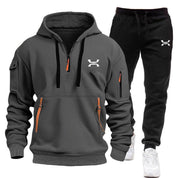Herren Hoodie Jogginganzug Set mit Taschen