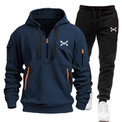 Herren Hoodie Jogginganzug Set mit Taschen